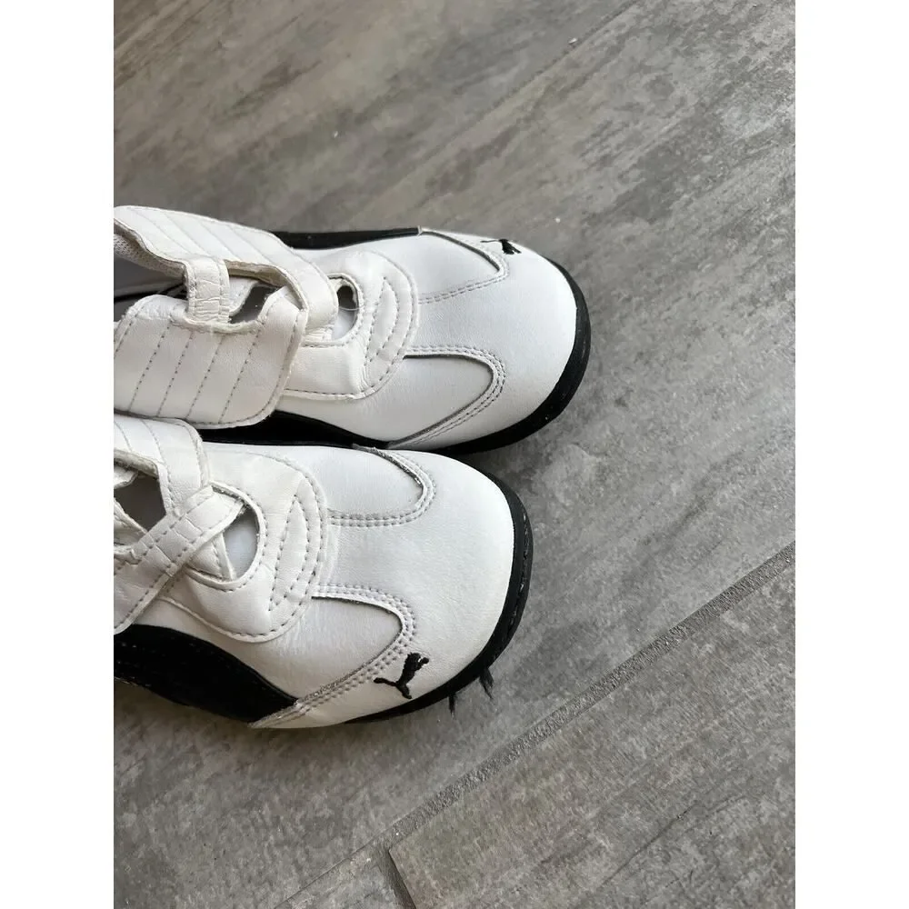 PUMA Boys Girls Little Kids White Black Easy Slip On Casual Shoes Sneakers 13